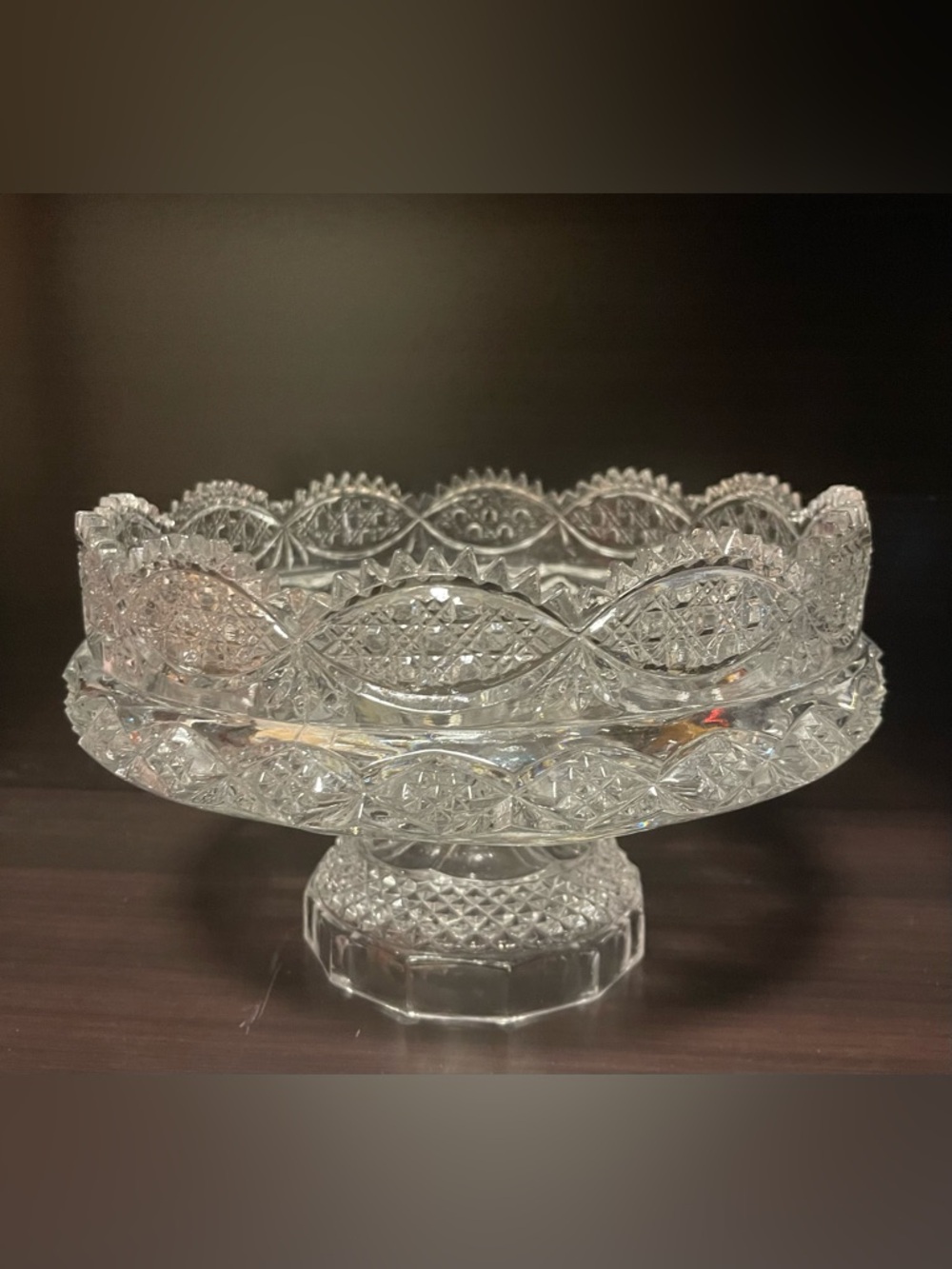 Vintage Blerikristall Crystal Compote Dish-Germany-Nachtmann.